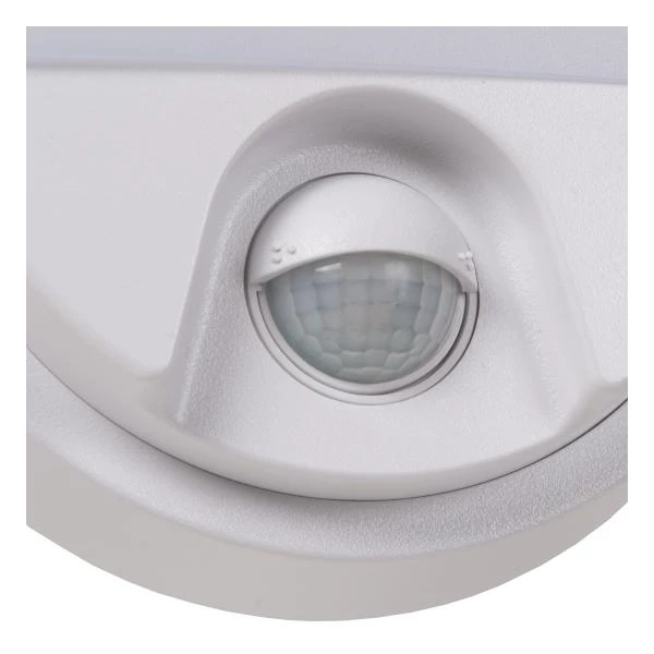 Lucide HUPS IR - Wandlamp Binnen/Buiten - LED - 1x10W 3000K - IP54 - Beweging & dag/nacht sensor - Wit - detail 2